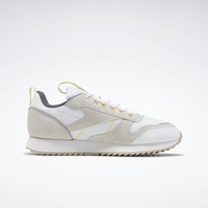 Reebok Classic Leather Ripple Trail Turnschuhe Herren - Weiß/Zitrone/HellGrün Gelb - DE 802-CSO